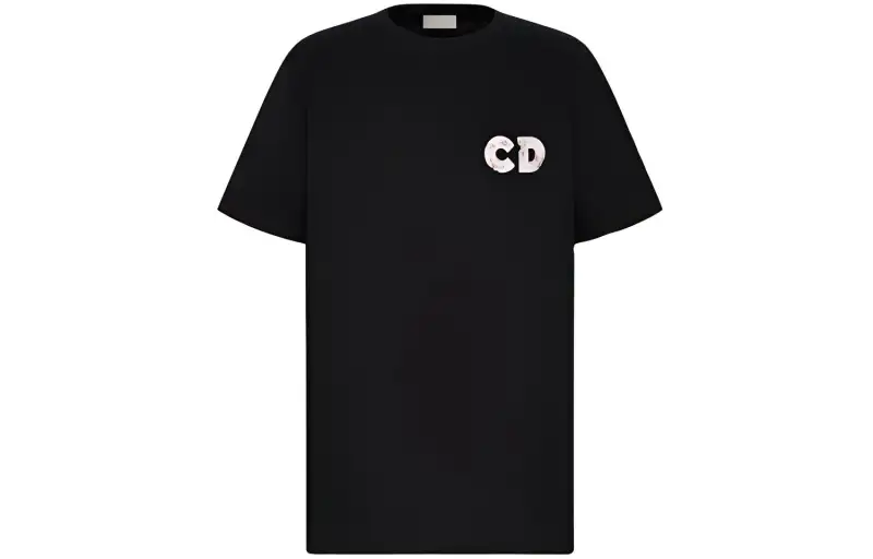 DIOR X Daniel Arsham Eroded 'CD' & Basketball 3D Print Tee