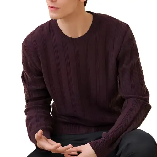 HERMES FW24 Cashmere Sweater Men's Pomegranate Red