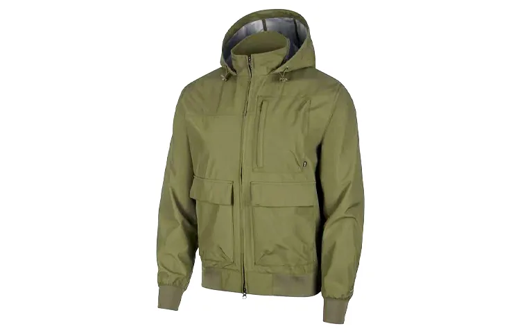 Nike Jackets Men's Green Hooded Moderate Workwear