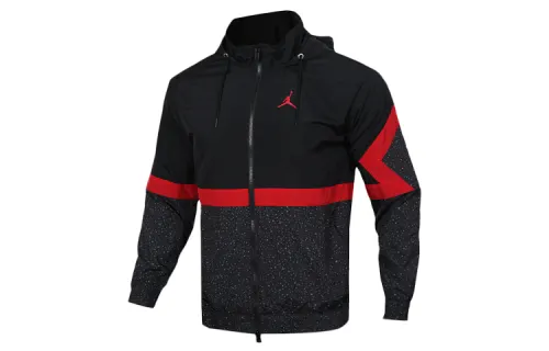 Jordan Jackets Men's Black Red Hooded Moderate Other