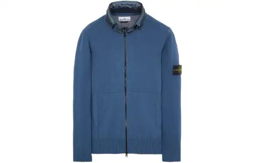 STONE ISLAND Knitwear Men's Blue Hooded Moderate