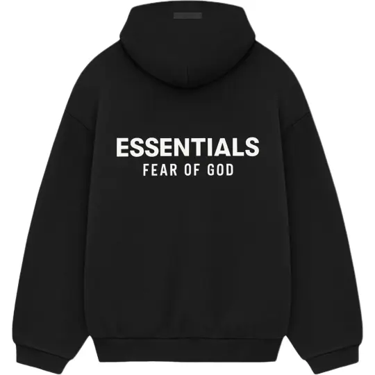 Fear of God Essentials Fleece Hoodie (FW24) Black