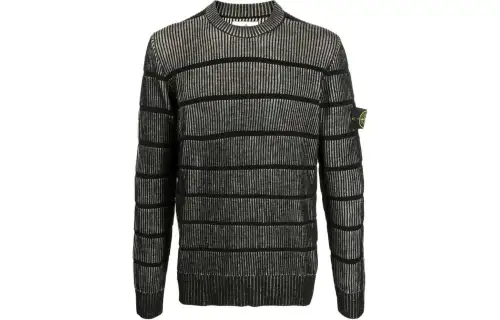 STONE ISLAND Sweaters Men's Black Crew Neck Moderate Other