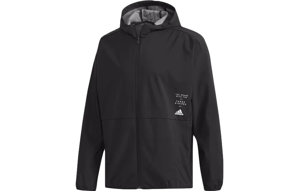 Adidas Jackets Men's Black Hooded Moderate Other