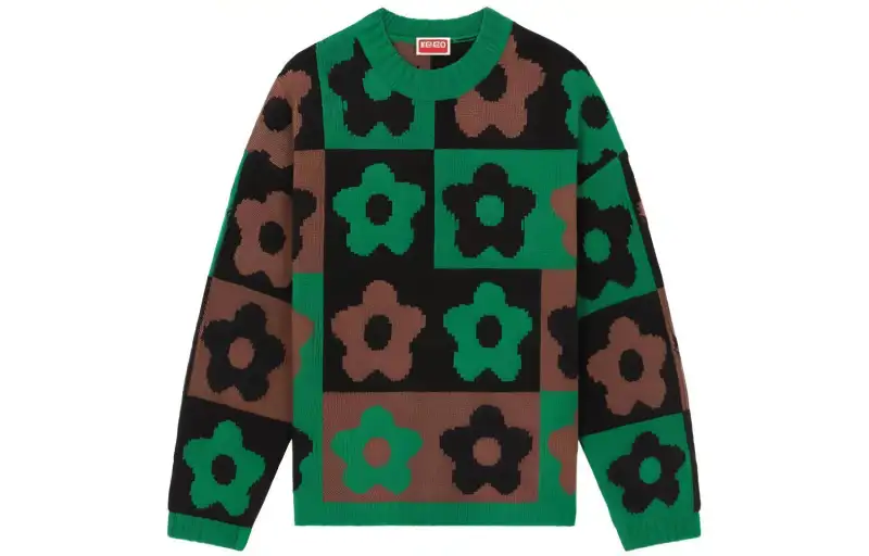 KENZO Floral-pattern Intarsia-knit Jumper