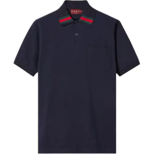GUCCI Stripe Detailed Polo Shirt