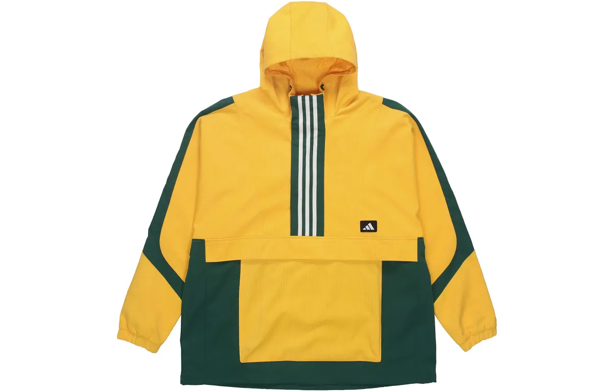 Adidas Jackets Men's Yellow Hooded Moderate Other