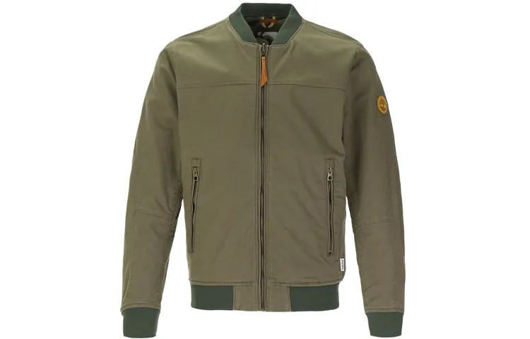 Timberland Jackets Men's Forest Green Baseball Collar Moderate Other