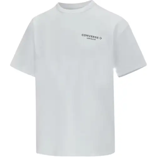 Converse T Shirts Men's White Crew Neck Moderate