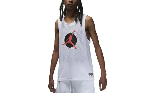 Jordan Flight MVP Tank Tops Men's White Crew Neck Moderate Straight Fit