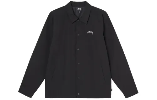 Stussy Jackets Men's Black Lapel Moderate Other