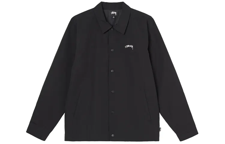 Stussy Jackets Men's Black Lapel Moderate Other