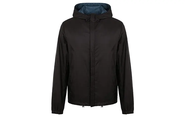 PRADA Jackets Men's Black Hooded Thin Other