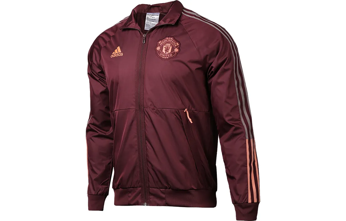 Adidas Manchester United Jackets Men's Fuchsia Lapel Moderate Other