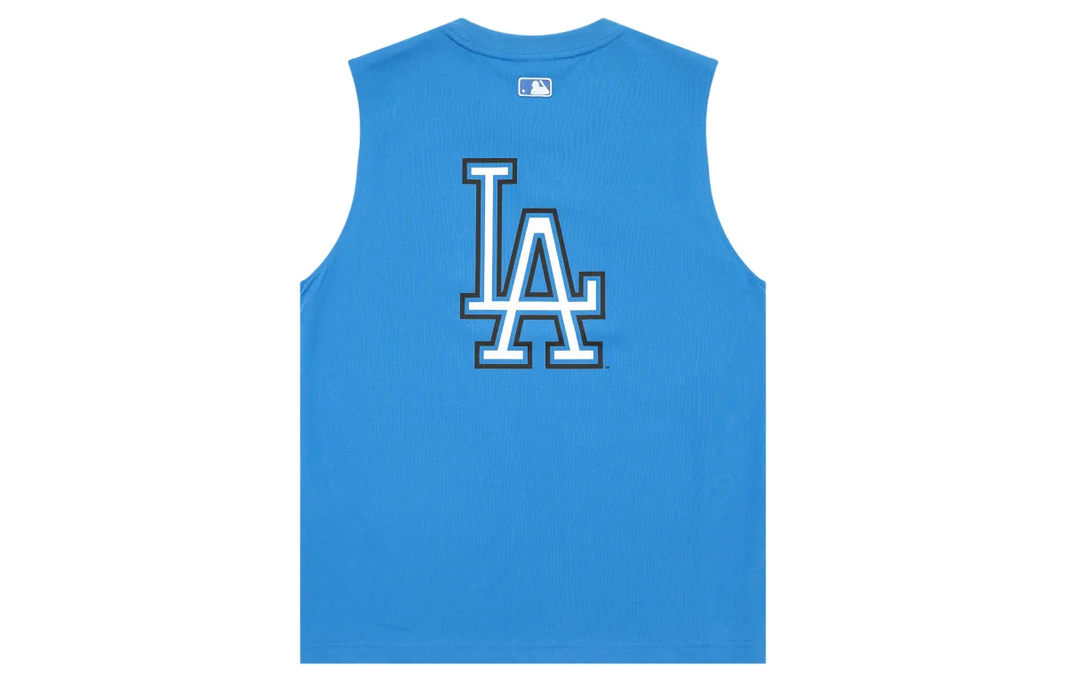 MLB Los Angeles Dodgers Tank Tops Unisex Blue Crew Neck Moderate Straight Fit