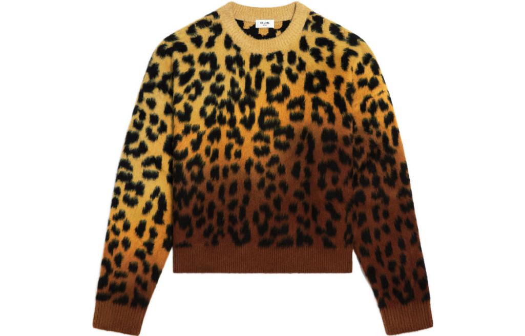 CELINE Sweaters Men's Camel Crew Neck Moderate