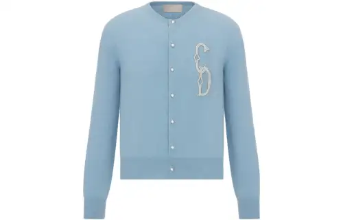 Christian DIOR Pre Owned CD logo Pearl embellished Cardigan