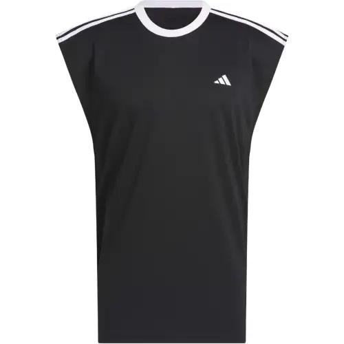 Adidas, basketball sports comfortable black vest with a round collar sleevless, absorbs sweat and smell