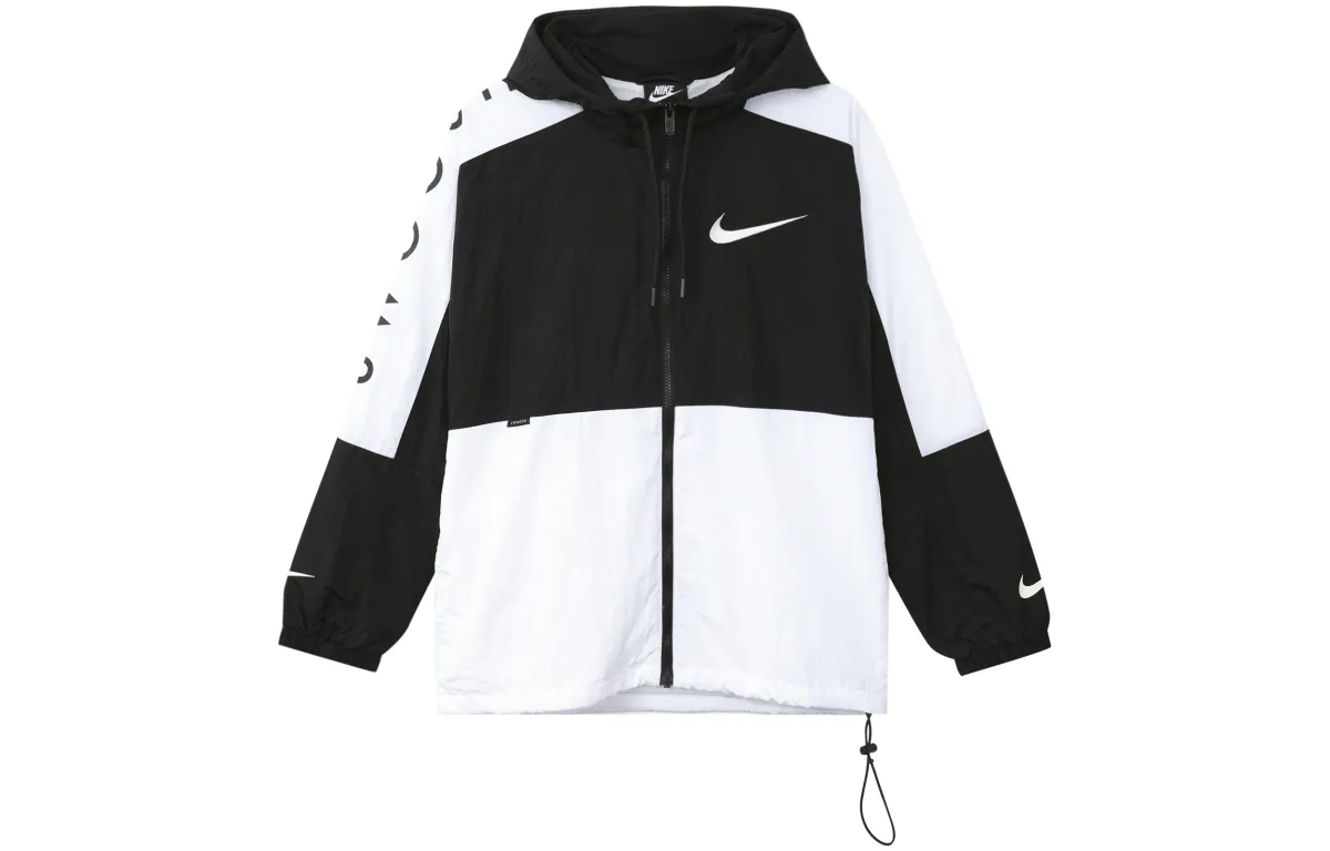Nike Men‘s Zip-Up Sports Hooded Jacket 'Black/White'