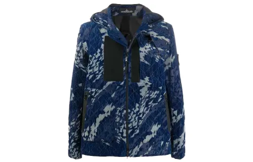 STONE ISLAND Jacket Men's Camouflage Blue