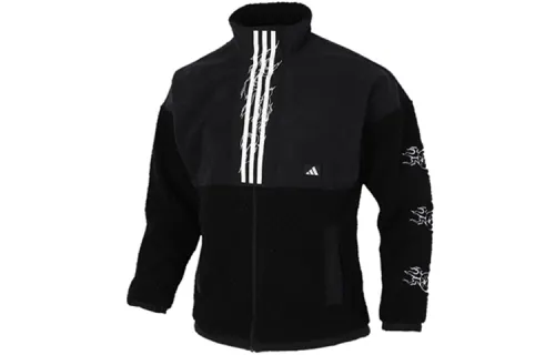 Adidas Jackets Men's Black Stand Collar Moderate Other