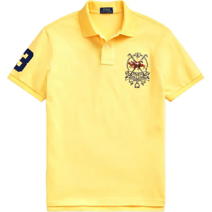 Polo Ralph Lauren Polo Shirt Custom Slim Fit Men's Yellow