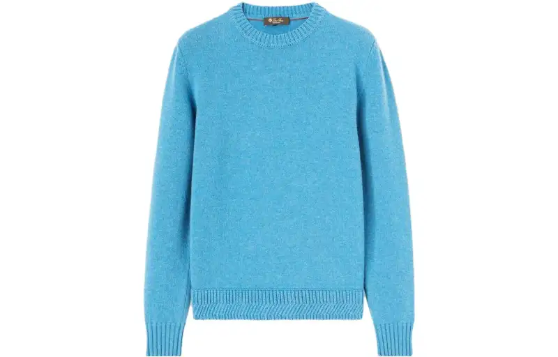 Loro Piana Sweaters Men's Blue Crew Neck Moderate Other