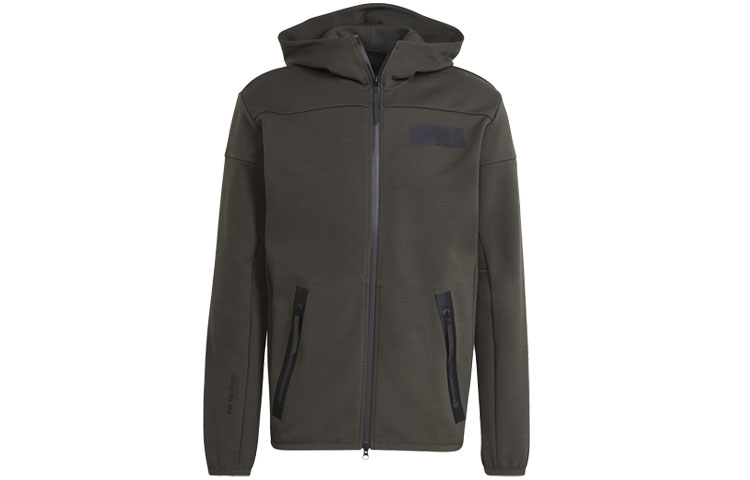 Мужская куртка adidas M Hood Parley (коричневая) — фото 1