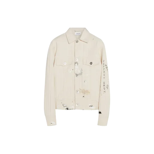 Lanvin X Gallery Dept. Denim Jacket With Paint Marks