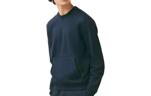 HERMES Sweaters Men's Dark Blue Crew Neck Moderate Other