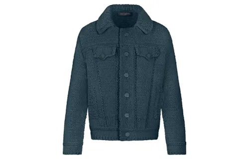 LOUIS VUITTON Jackets & Coats Men's Navy Blue