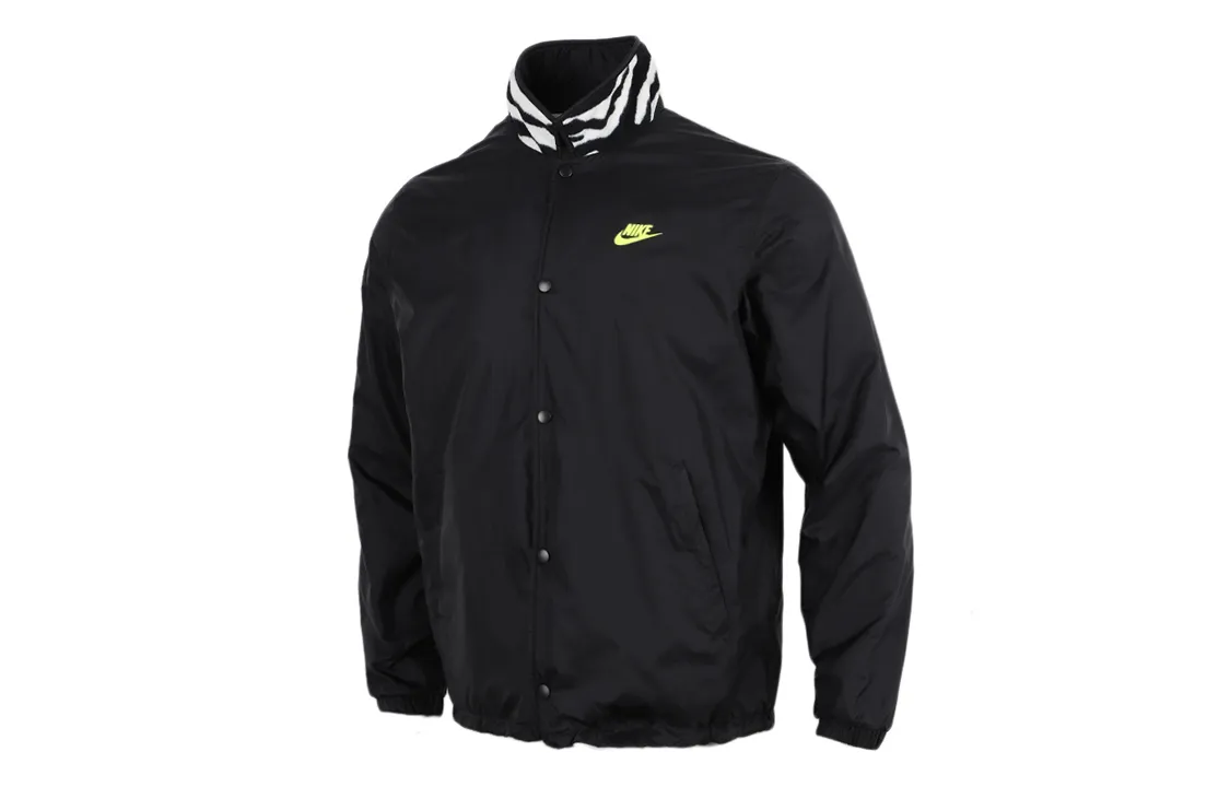 Nike Jackets Men's Black Lapel Thickened Other