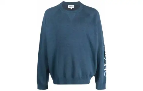 KENZO Sweaters Men's Blue Crew Neck Moderate Other
