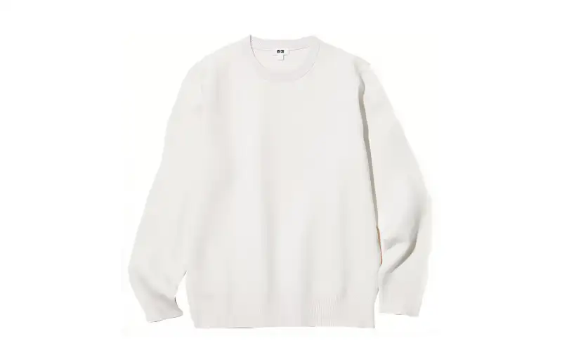 UNIQLO Knitwear Unisex Ivory Crew Neck Moderate Other