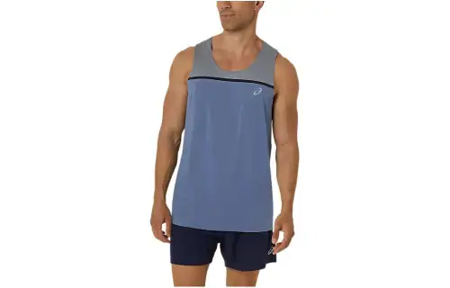 ASICS PR LYTE Tank Tops Men's Gray Crew Neck Moderate Other