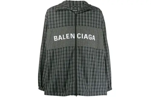Balenciaga Checkered Nylon Track Suit Jacket