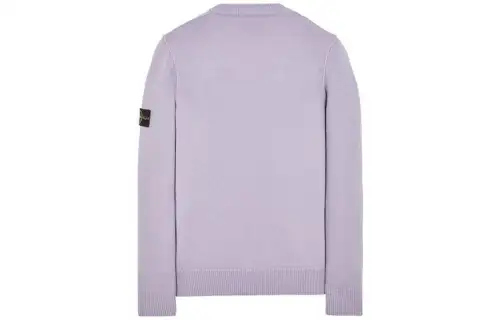 STONE ISLAND Sweaters Men's Purple Crew Neck Moderate Other