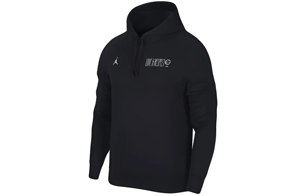 Jordan Sweatshirts Unisex Black Hooded Moderate Regular