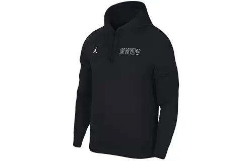 Jordan Sweatshirts Unisex Black Hooded Moderate Regular