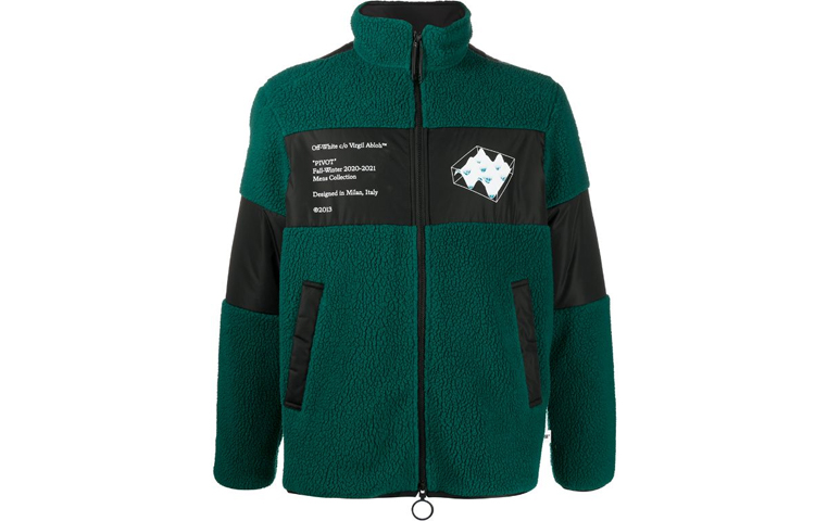 OFF WHITE FW20 Jackets Men's Green Turtleneck Moderate Other