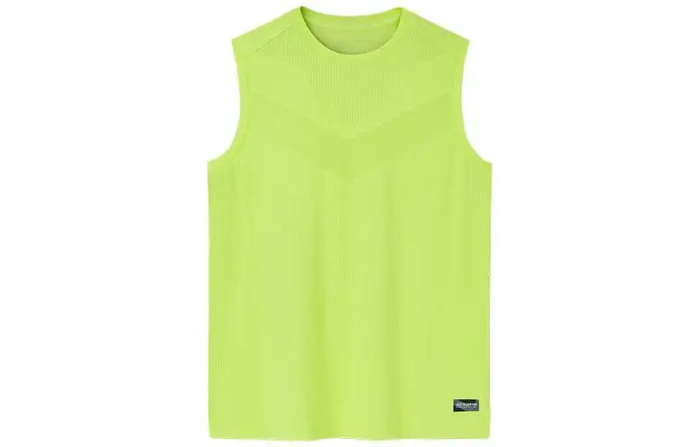 ANTA Champion All Weather Collection Tank Tops Men's Lime Crew Neck Straight Fit