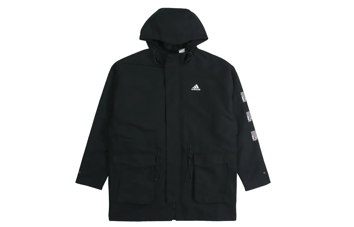Adidas Chinese New Year Jackets Men's Black Hooded Moderate Other