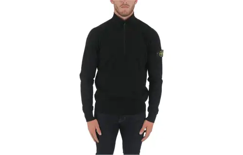 STONE ISLAND Sweaters Men's Black Turtleneck Moderate Other