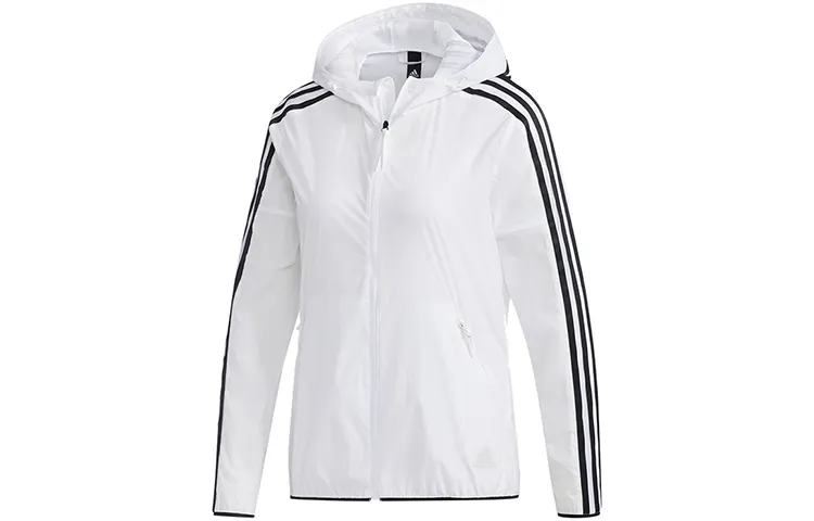 Adidas Jackets Women's White Hooded Moderate Other