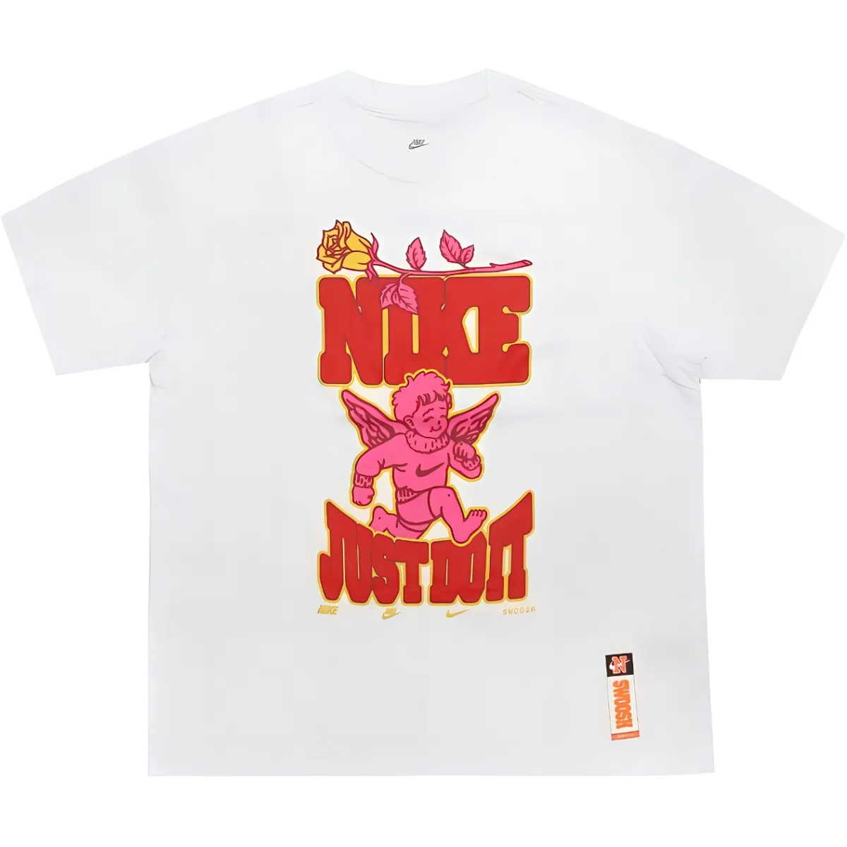 Nike T-Shirts Men's White Crew Neck Moderate
