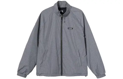 Stussy Jackets Men's Black Stand Collar Moderate Other
