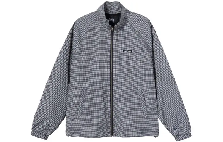 Stussy Jackets Men's Black Stand Collar Moderate Other