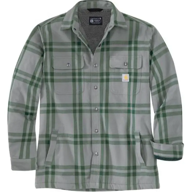 Carhartt 106354 Relaxed Fit Flannel Sherpa Lined Shirt Jac Shirt Relaxed Fit Men's