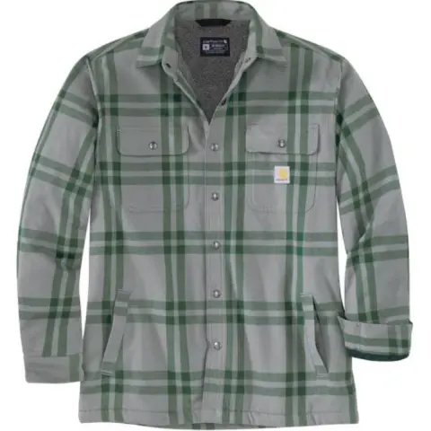 Carhartt 106354 Relaxed Fit Flannel Sherpa Lined Shirt Jac Shirt Relaxed Fit Men's