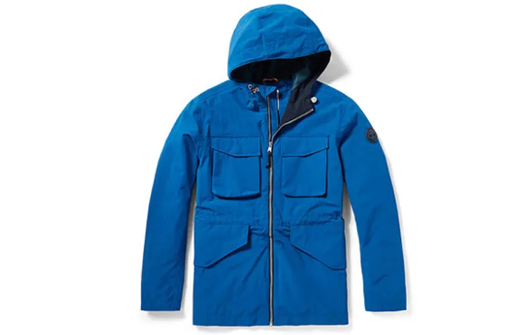 Timberland Jackets Men's Navy Blue Hooded Moderate Other